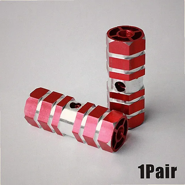 1 Pair Multi-color Fixie BMX Bike Pegs Kid Alloy Stunt Front Rear Foot Pegs Axle