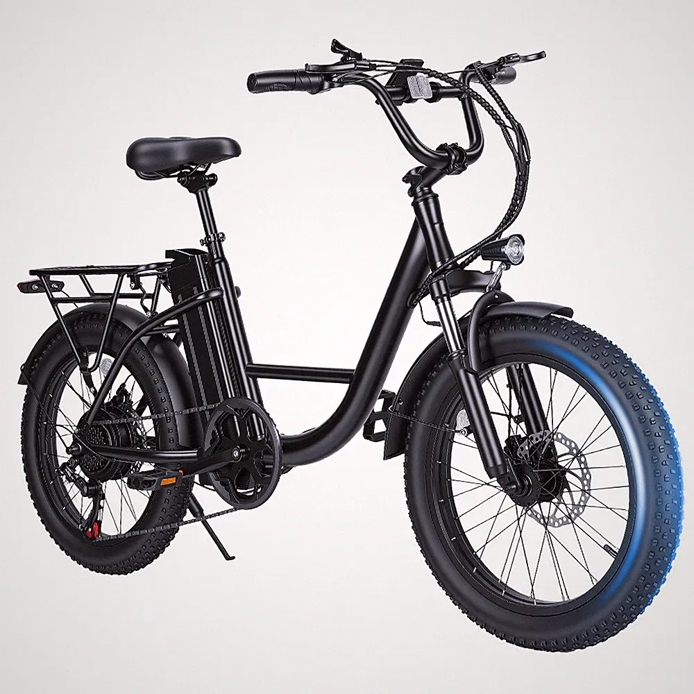 1000W Peak Fat Tire Electric Bike 28MPH 48V 15Ah Long Range Step Through E-Bike