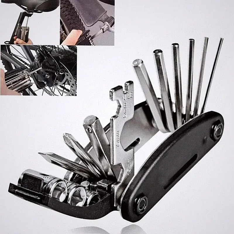 16 In 1 Bike Multi Tool Portable Wrench Screwdriver Bicycle Repair Kit