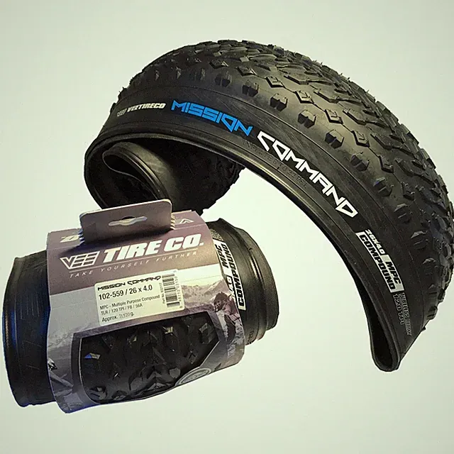 2 Vee Tire 26x4.0 Mission Command Pair of Fat Tires Folding Bead Multi Purpose