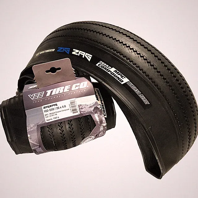 2 Vee Tire Zig Zag 26x4.0 Folding Bead Multi Purpose Compound Tires 102-559 26x4