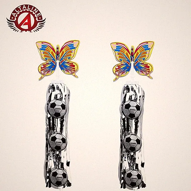 AltaLine Bicycle Grip Streamers – Neon Multi-Color Butterfly – Handlebar Inserts