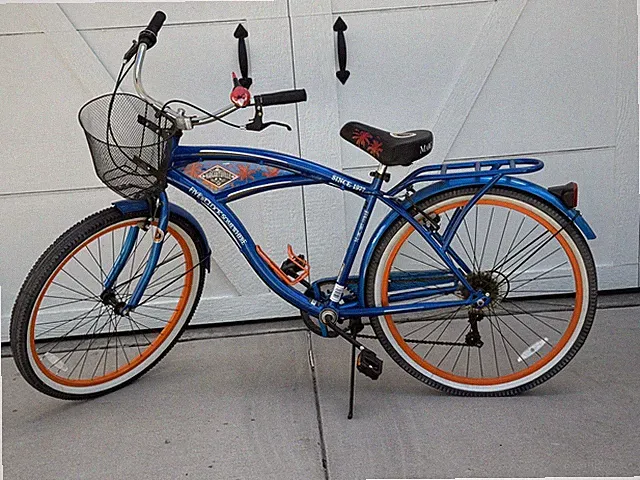 BCA 26" Margaritaville Multi-Speed Orange and Blue Cruiser RARE! Jimmy Buffett