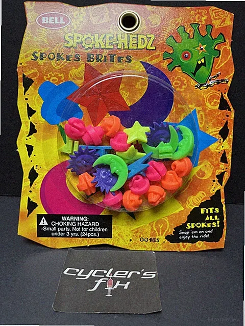Bell Spoke Hedz Brites Spoke Decoration Multi Color Pack Kids Child Bike Noise
