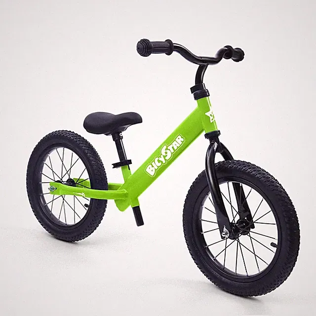 Bicystar 14 Inch Balance Bike For Kids 3-6 Year Old No Pedals Air Rubber Tires