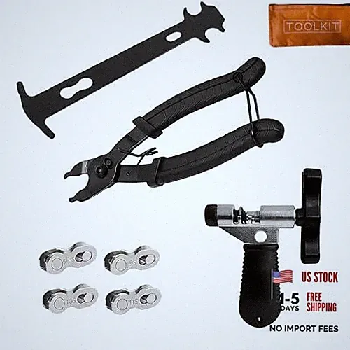 Bike Chain Repair Tool Kit with Chain Breaker, Multi-Function Master Link