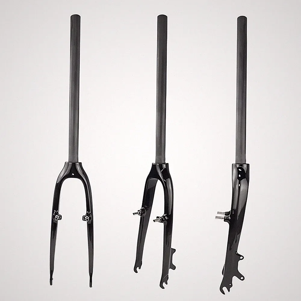 Carbon Fiber Mountain Bike Rigid Fork Multi Brake Fit 20 Inch Folding Bicycle