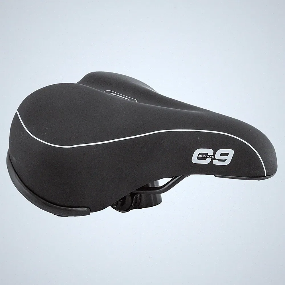 Cloud-9 Ladies Bicycle Comfort Seat Springs, Multi-Stage Foam Womens Black Vinyl