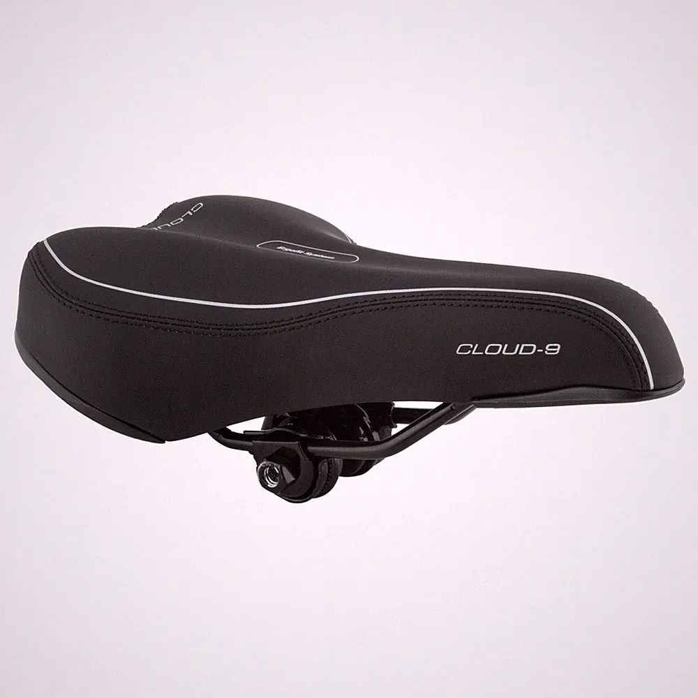 Cloud-9 Mens Bicycle Comfort Sport Seat Relief Channel, Multi-Stage Foam, Black