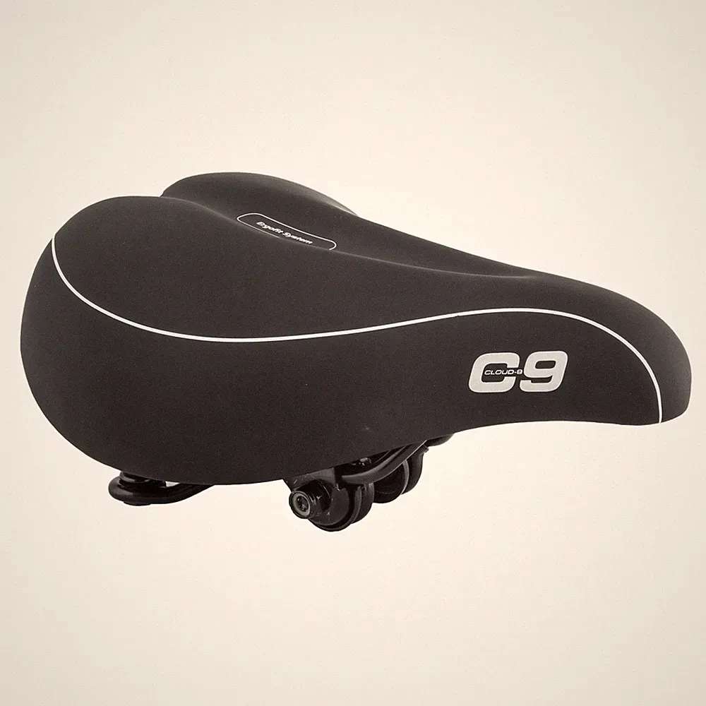 Cloud-9 Unisex Bicycle Comfort Seat Spring, Comfort Multi-Stage Foam Black Vinyl