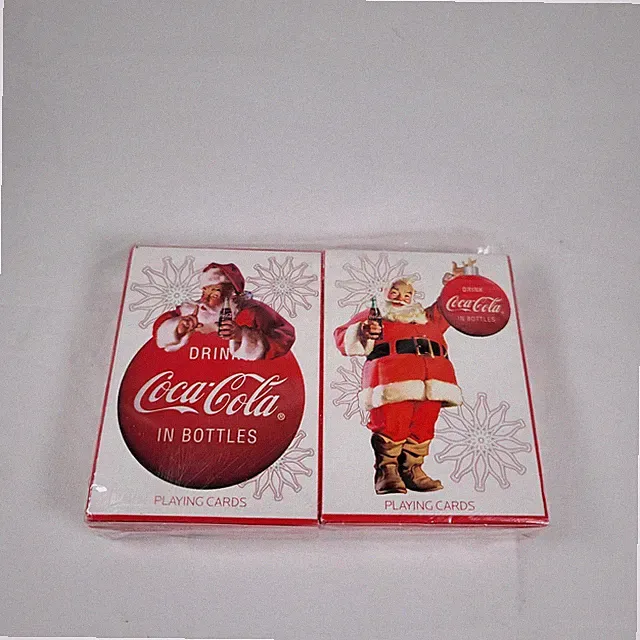 Coca Cola Coke Playing Cards 2 Deck Pack with Santa Claus -Tiny Tear On Wrap
