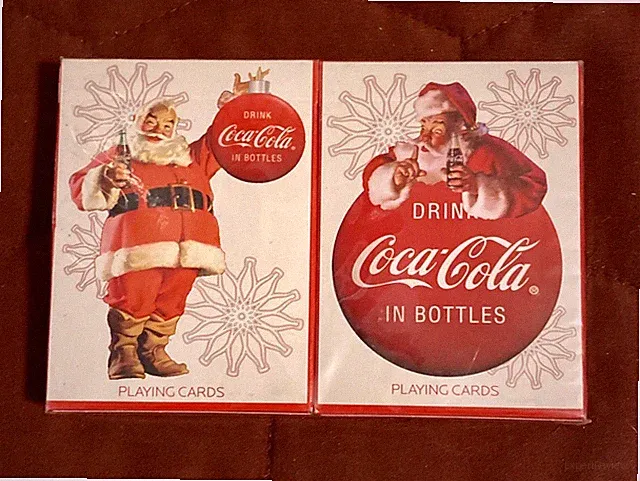 Coca-Cola Playing Cards by Bicycle 2 Packs Vintage 2008 Santa Claus