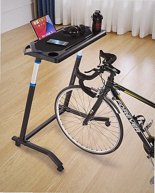 Cycling Desk, Mobile Foldable Multi-Functional Bike Trainer & Treadmill Desk wit