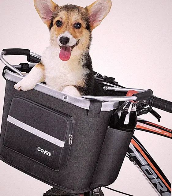 Detachable Bike Basket, Multi-Purpose Bicycle Handlebar Basket for Pet, Shopping