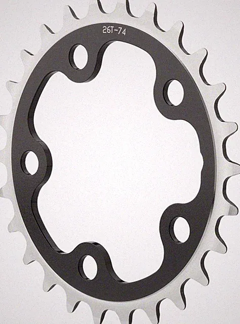 Dimension Multi Speed Inner Chainring 24t 74 BCD 8/9/10-Speed Aluminum Black