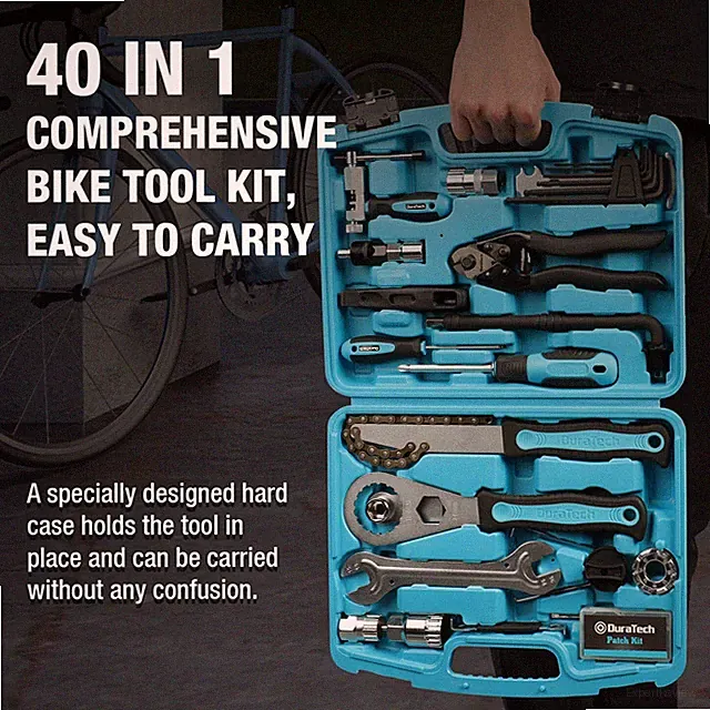 DURATECH Bike Repair Kit Bike Accessories for Repairing Tyres, Brakes, Chains