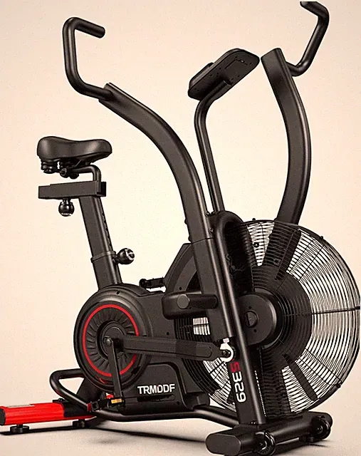 Fan Exercise Bike Upright Air Bike Home Cycling Stationary Bicycle Workout Bike