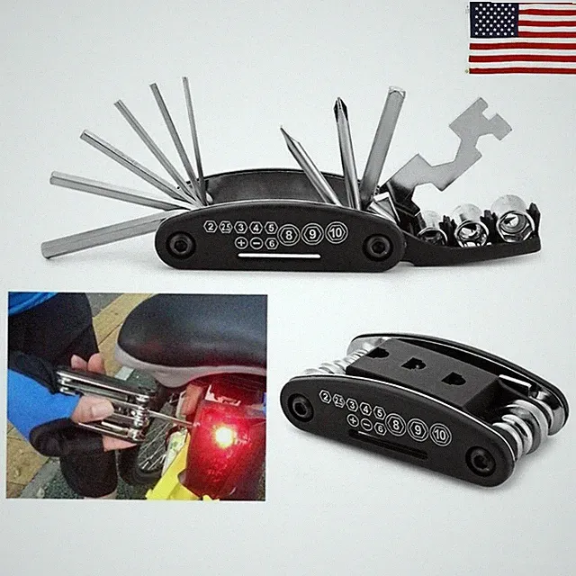 Fashion 15 in 1 Multi-function Bicycle Repair Hand Tool Set Cycling Screwdriver