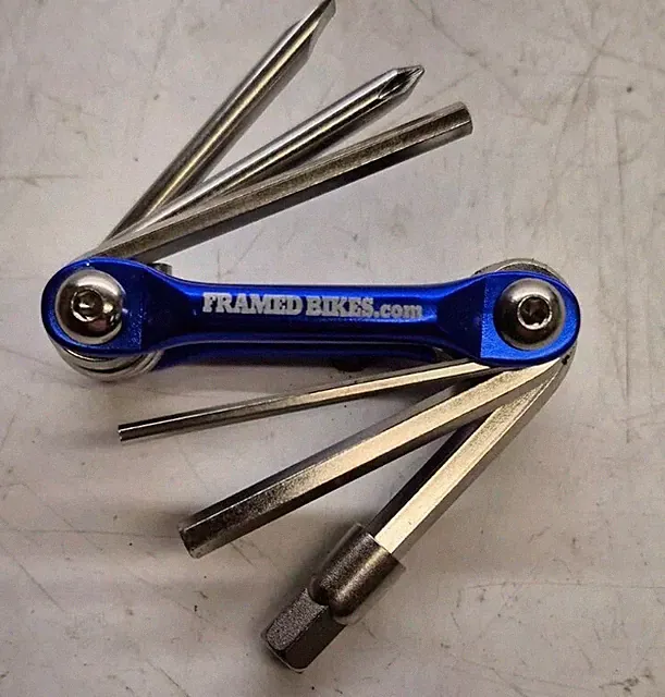 Framed bike multi tool Hex Key / Allen Wrench Set With Screw Drivers Foldable