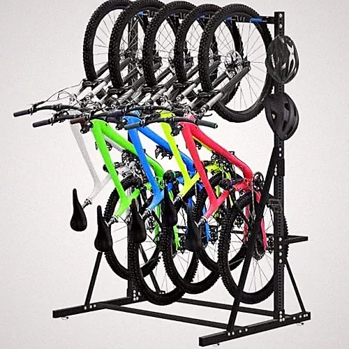 Indoor Bike Rack for Garage 5 Bike Storage Stand, Freestanding Vertical