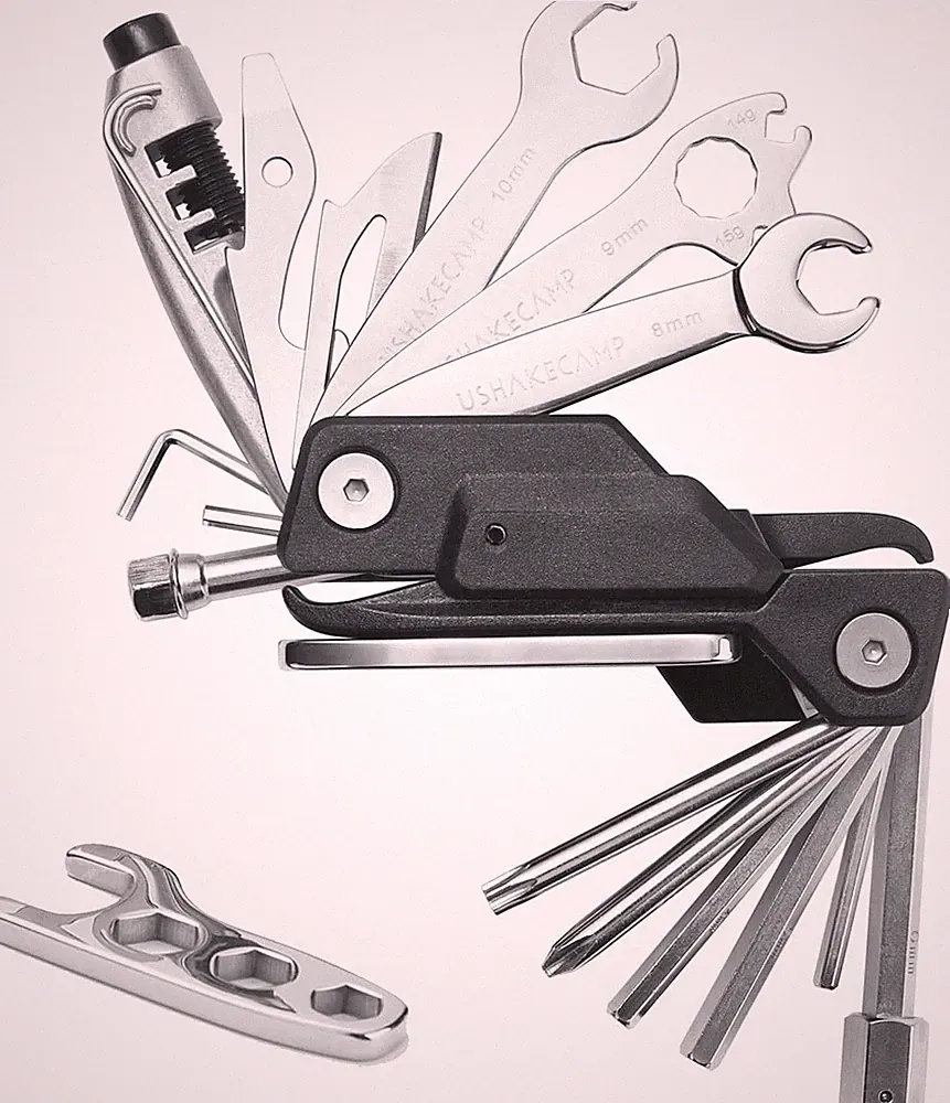 Mountain Bicycle Repair Multi Tool 21 Tools Folding Bike Tools with Nylon Case