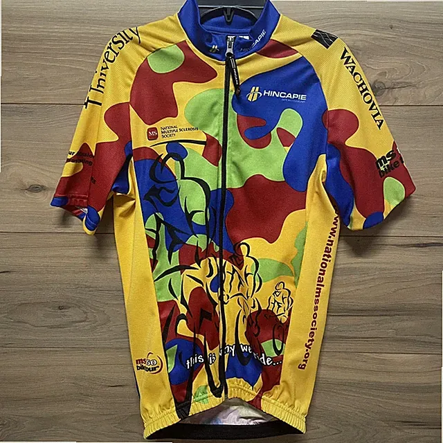 MS150 BIKE TOUR Cycling Hincapie Mens Jersey Multi Color FIGHT MS 2006 Small