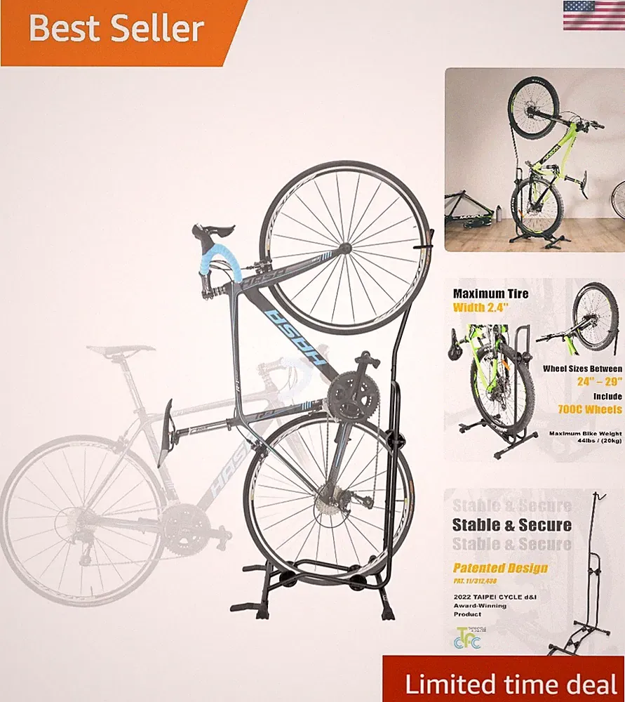 Multi-Functional Bike Rack - Vertical & Horizontal Storage for Safe Organizing