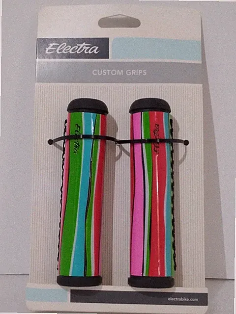 NEW ELECTRA Bicycle Cruiser Stitched CANDY GRIPS Glossy Multi-Striped 2L RARE