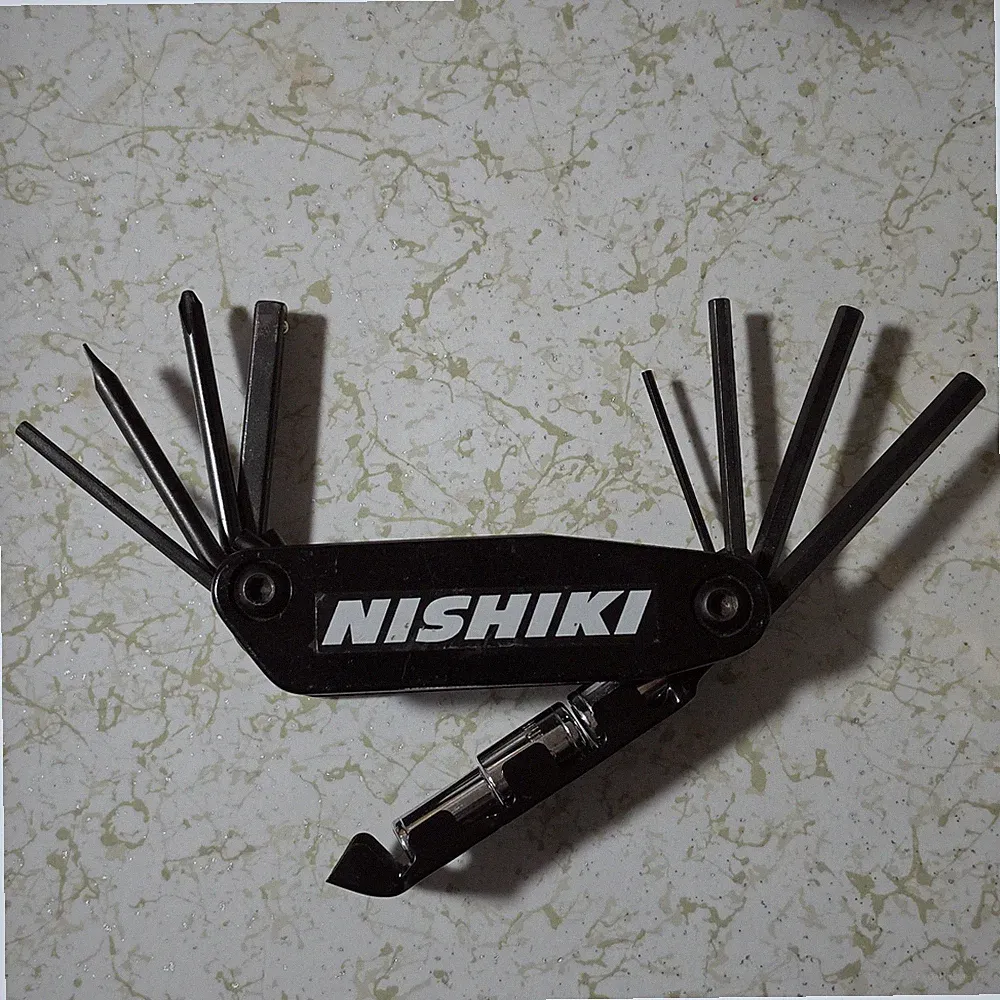 Nishiki 11-in-1 Bicycle Multi-Tool with Chain Breaker Tool - Compact Repair Kit