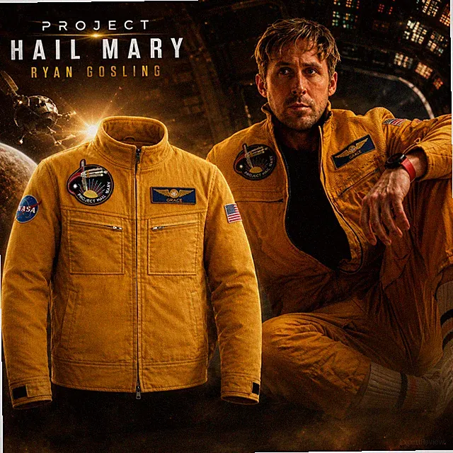 Project Hail Mary Ryan Gosling Sci-Fi Flight Space Mission Yellow Cotton Jacket