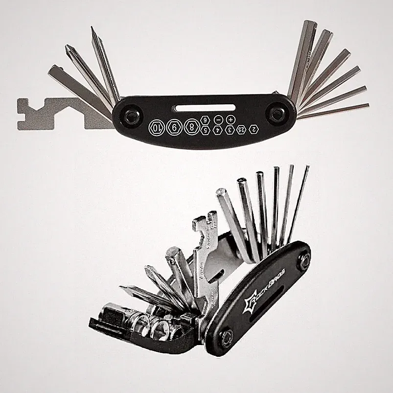 ROCKBROS Bicycle Repair Tools Bike Pocket Multi Function Folding Tool 16 in 1