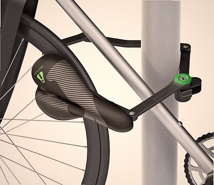 SeatyLock Hybrid Saddle Bike Lock - Multi Patent 2 in 1 Locking Bike