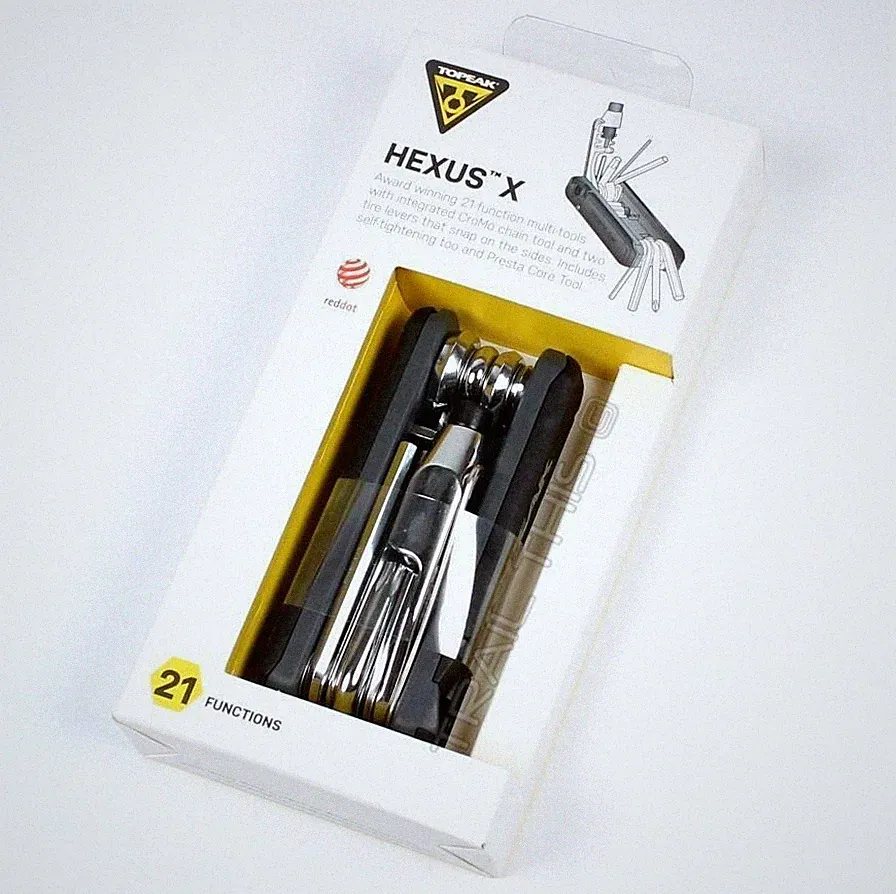 Topeak Hexus X 21-Function Bicycle Multi-Tool w/ Chain Tool & Torx & Tire Levers