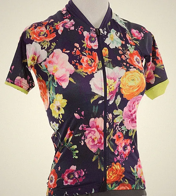 Velocio Lela Rose Zinnia SE Short Sleeve Cycling Jersey Women XS MULTI Gravel CX