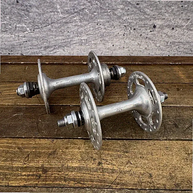 Vintage Campagnolo Track Hub Set 36H Nutted High Flange Fixie 120mm Rear Front