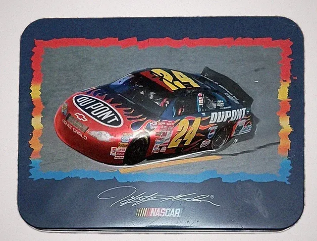 VTG NASCAR 2001 Jeff Gordon Collectible Bicycle Playing Cards With Tin (2 Packs)