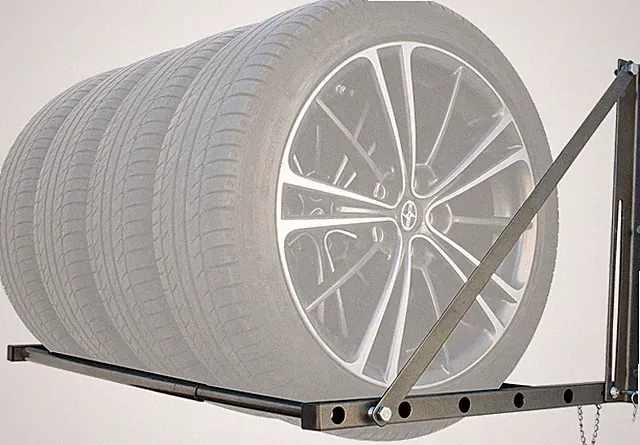 Wall Mount Tire Storage Rack System Organizer Auto Wheel Multi Shelf Bike Garage